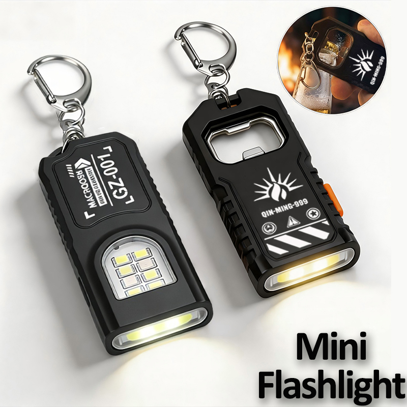 Keychain Flashlight - Multifunctional Keychain Flashlight USB Rechargeable Mini