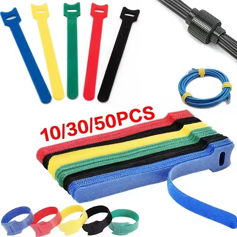 10/30/50Pcs Reusable Hook And  - đánh giá và giá Gear Tie Reusable