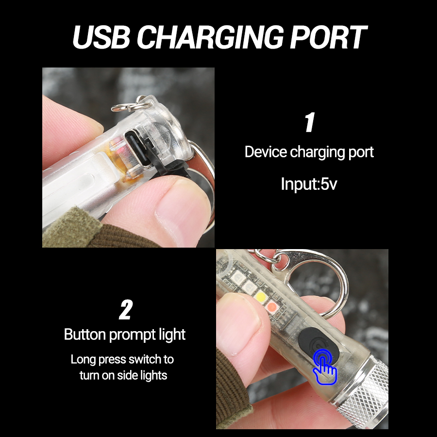 Mini Keychain Flashlight USB R - đánh giá và giá Keychain Flashlight