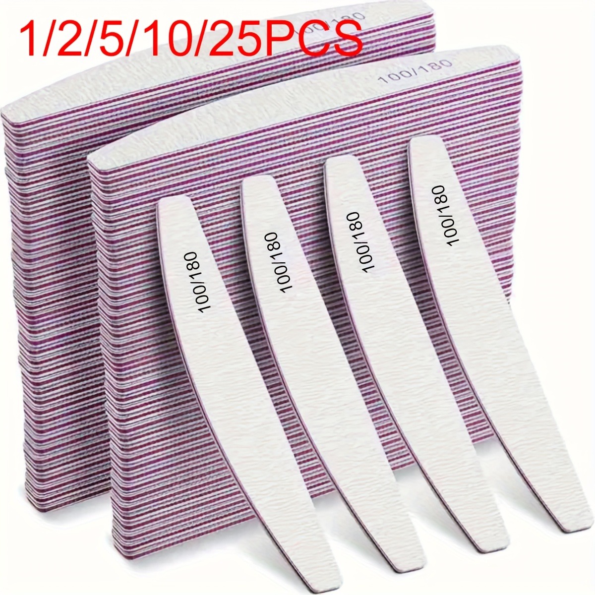 Half Moon 1/2/5/10/25/50Pcs Pr - đánh giá và giá Nail File Titanium